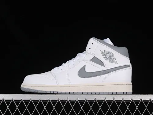All categories Air Jordan Jordan series basketball shoes Air Jordan 1 Mid Air Jordan 1 Mid "Vintage Grey" AJ1 Joe 1 white gray first year China basketball shoes 554724-135